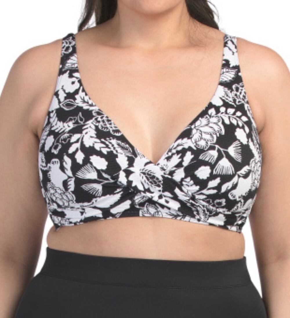 ARTeSANDS SZ 14 Cantata Forte Delacroix Bikini Swim Top Multifit Cup D-G Floral